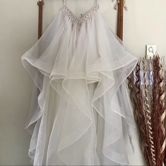 Two Piece Beaded Prom Dress by Terani Couture Size 12 - Picture 10 of 16